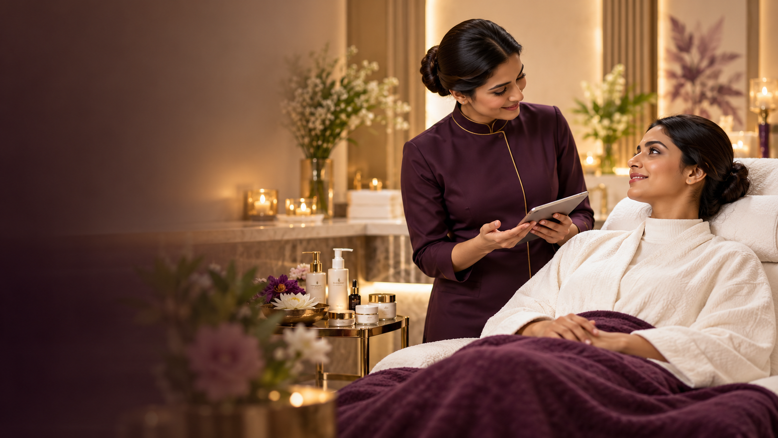 Luxury skincare consultation